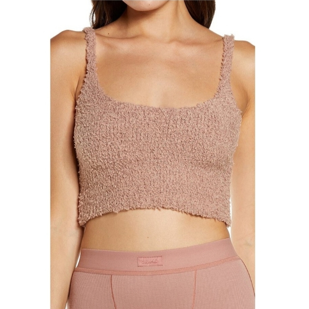 SKIMS Cozy Knit Cropped Tank Boucle